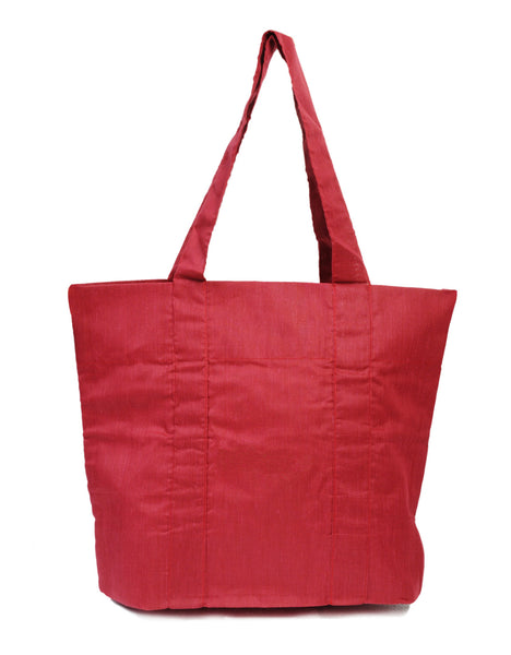 Eco-friendly shoulder bag in vivid red